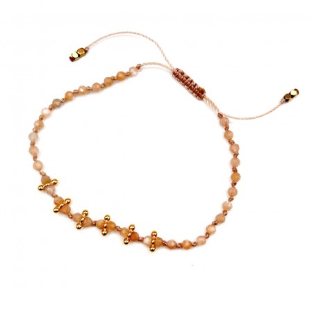 Bracelet noué pierre de soleil collection HIPPY Bracelet noué pierre de soleil collection HIPPY