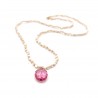 Collier long en nacre et cristal rose Collier long en nacre et cristal rose