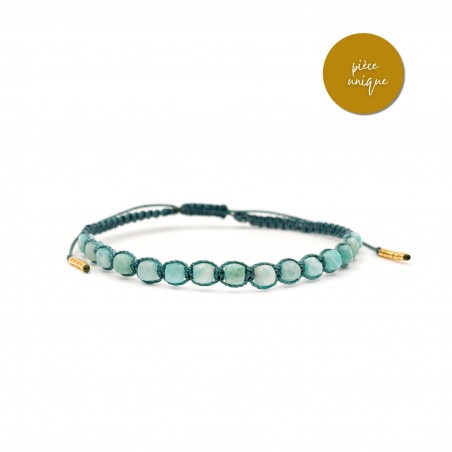 Bracelet macramé en pierres naturelles - amazonite Bracelet macramé en pierres naturelles - amazonite