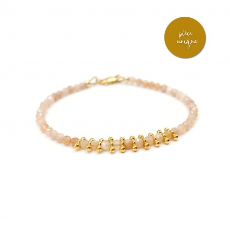 Bracelet en pierres naturelles - pierre de soleil Bracelet en pierres naturelles - pierre de soleil