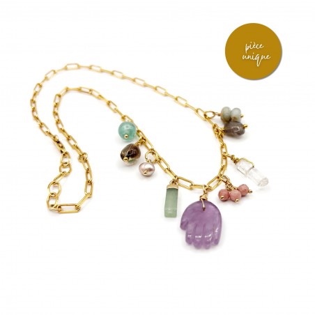 Collier à breloques porte bonheur Collier à breloques porte bonheur