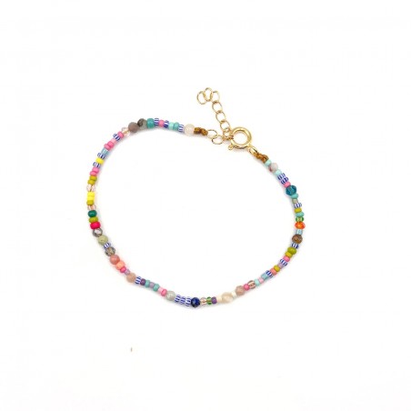 Bracelet Pépite mix pierres et perles- pièce unique