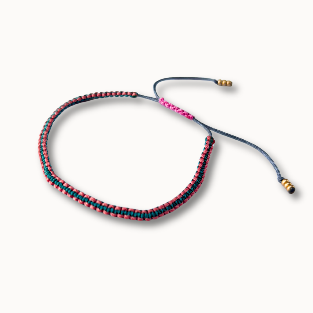 Bracelet Baby Hippy rose et bleu