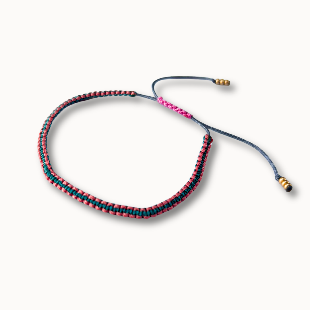 Bracelet Baby Hippy rose et bleu