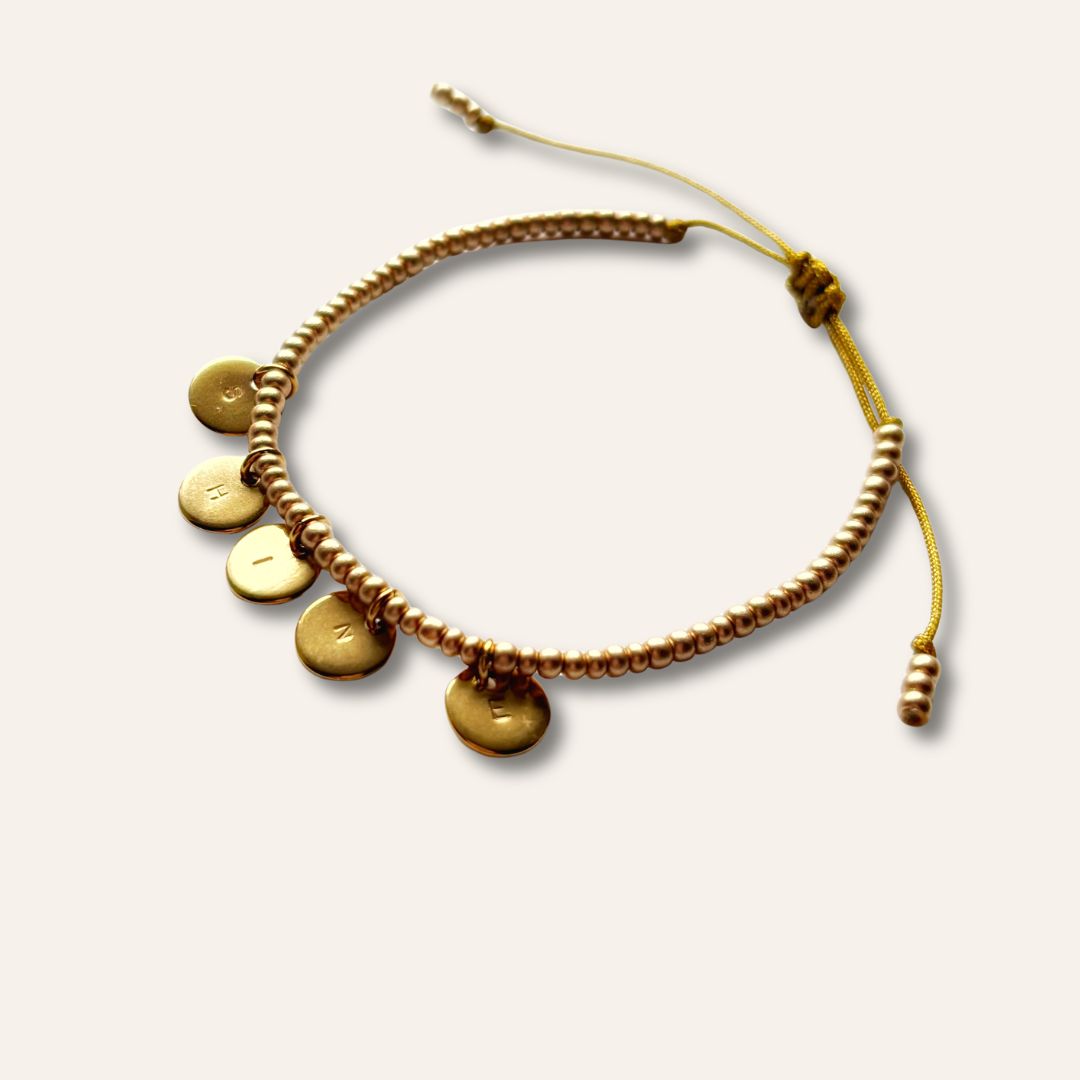 Bracelet doré à message (au choix)