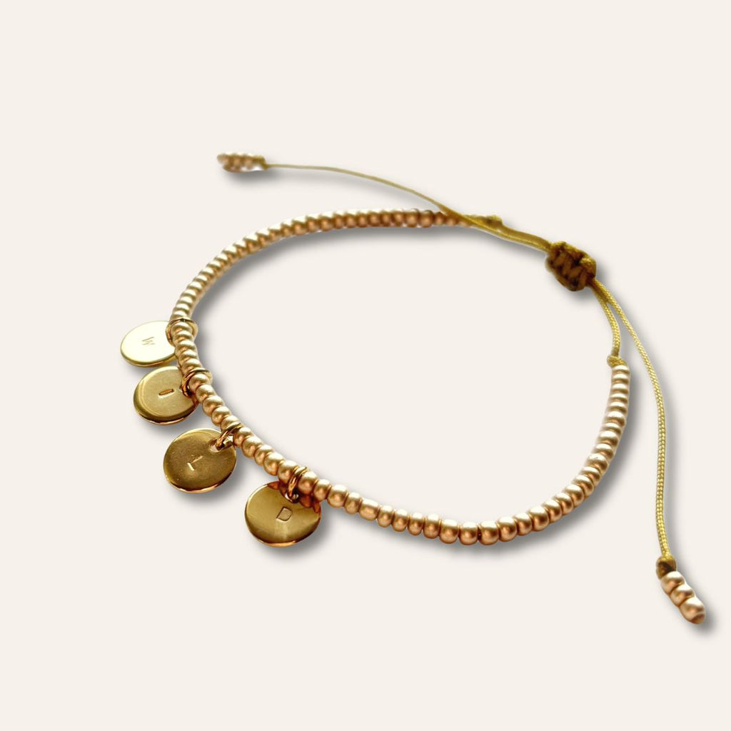 Bracelet doré à message (au choix)