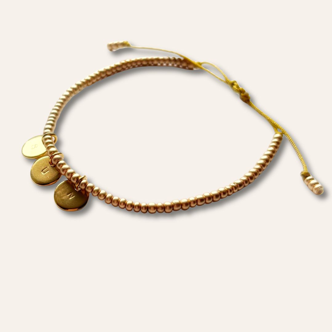 Bracelet doré à message (au choix)