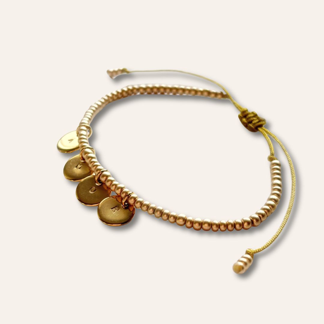 Bracelet doré à message (au choix)