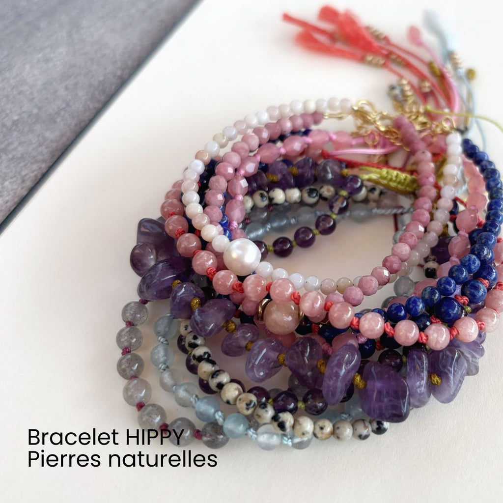 Bracelet HIPPY en pierres naturelles