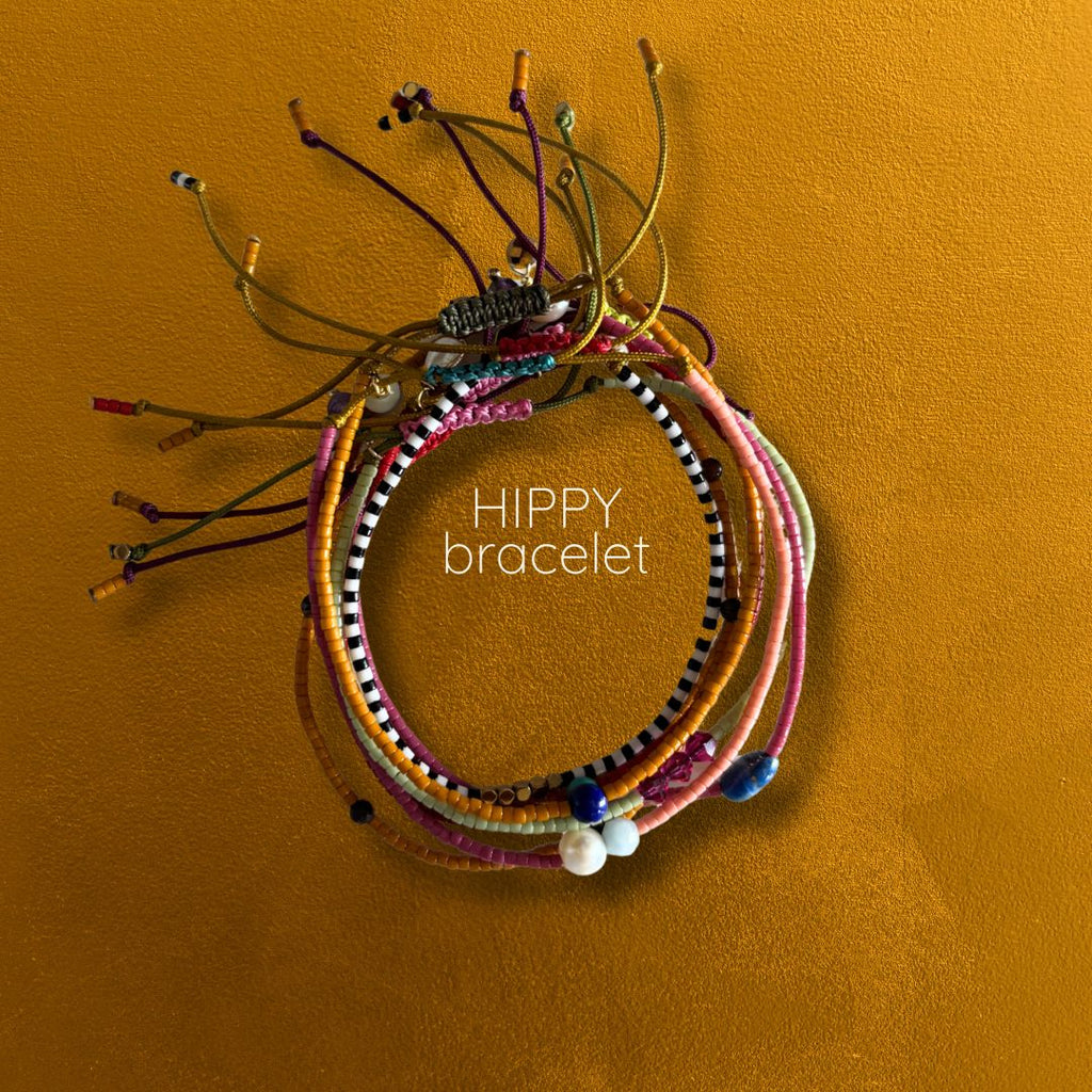 Bracelet HIPPY MarlaH Bijoux en perles Miyuki et pierre naturelle, pièce unique faite main en Belgique