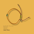 Bracelet HIPPY pièce unique BRHIP1 - perles Miyuki orange et pierre de malachite, MarlaH Bijoux