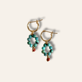 Boucles d'oreilles Signature turquoise et jaspe