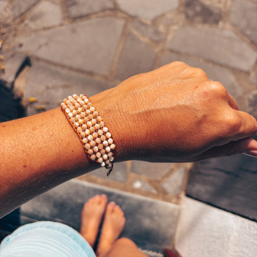 Bracelet Manchette Signature en nacre