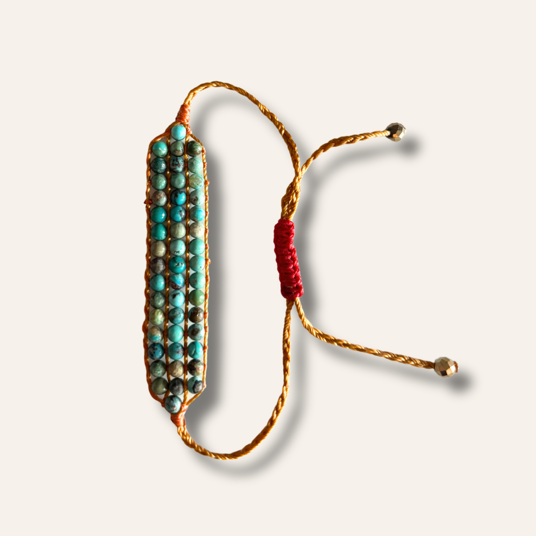 Bracelet Manchette en turquoise naturelle - Signature