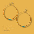 Créoles surfeur HIPPY CRHIP1 - perles Miyuki et turquoises naturelles, gold filled, MarlaH Bijoux, pièce unique