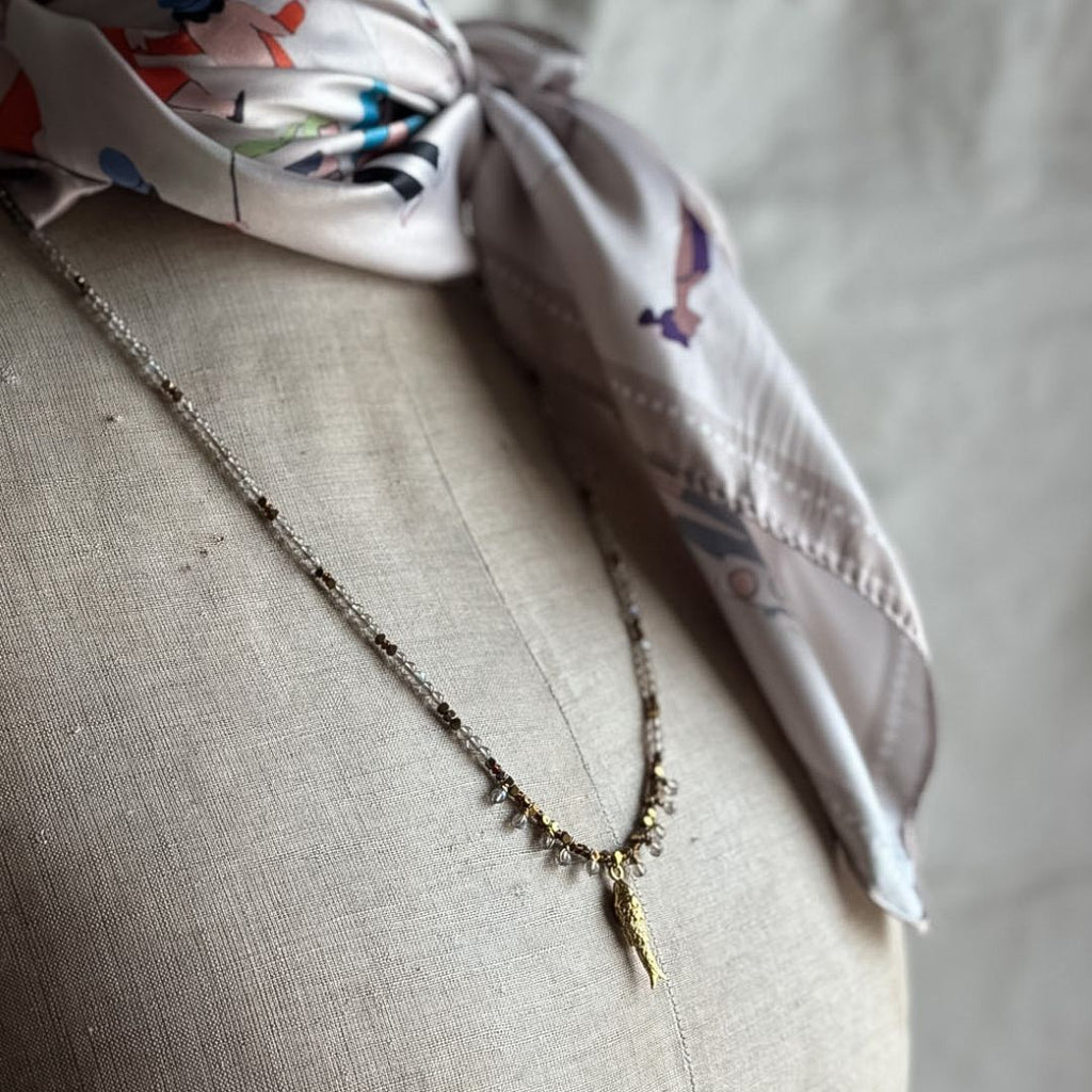 Collier Talisman poisson et labradorite