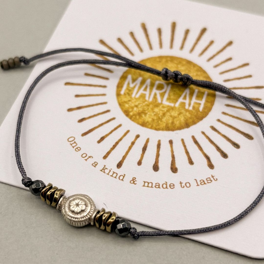 Bracelet Pépite – hématite et argent