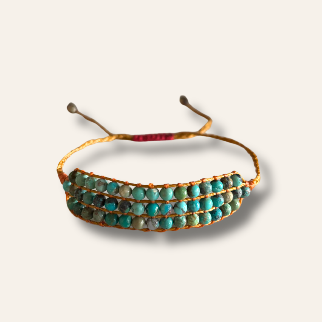 Bracelet Manchette en turquoise naturelle - Signature