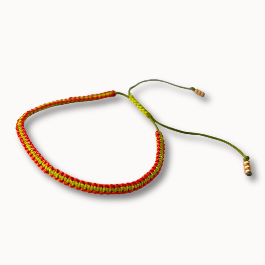 Bracelet Baby Hippy vert et rose