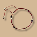 Bracelet bordeau et rubis HIPPY