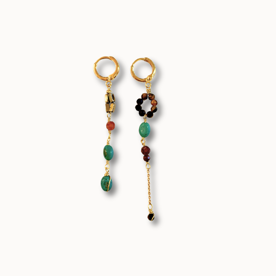 Boucles d'oreilles SIGNATURE turquoises