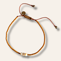 Bracelet Hippy ocre et nacre