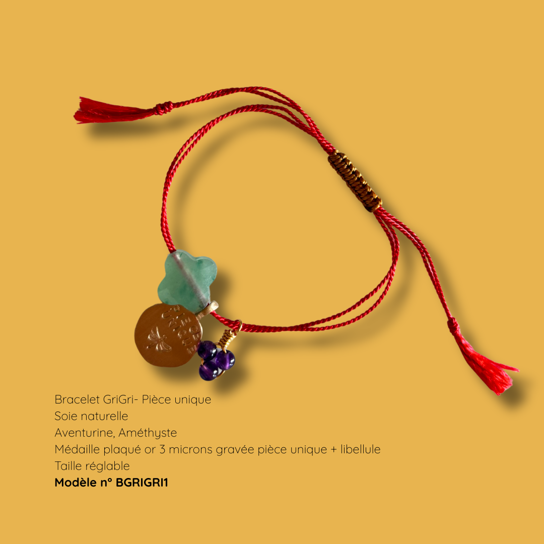 Bracelet GriGri porte-bonheur - Pièce unique