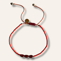 Bracelet Hippy orange et grenat