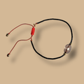 Bracelet perles noires et quartz fumé HIPPY