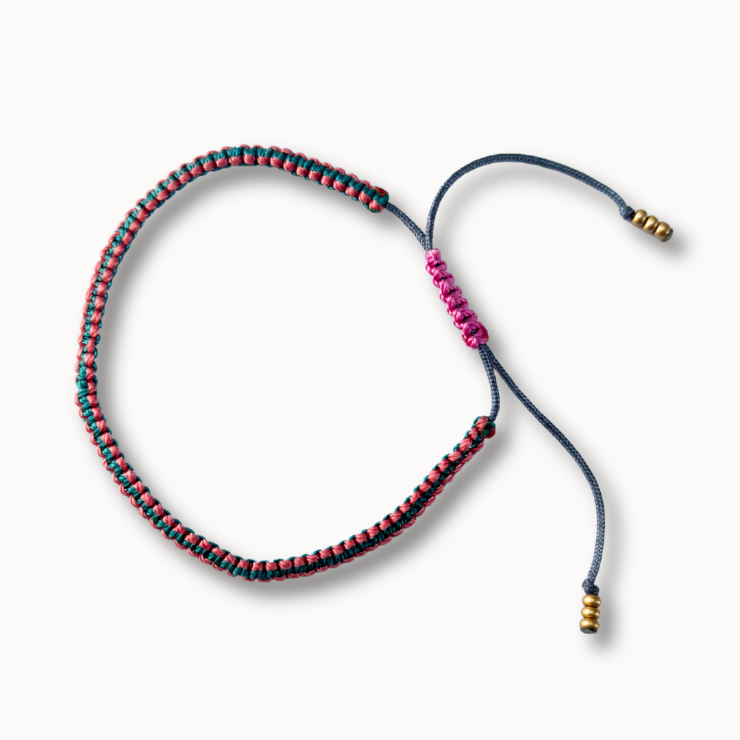 Bracelet Baby Hippy rose et bleu