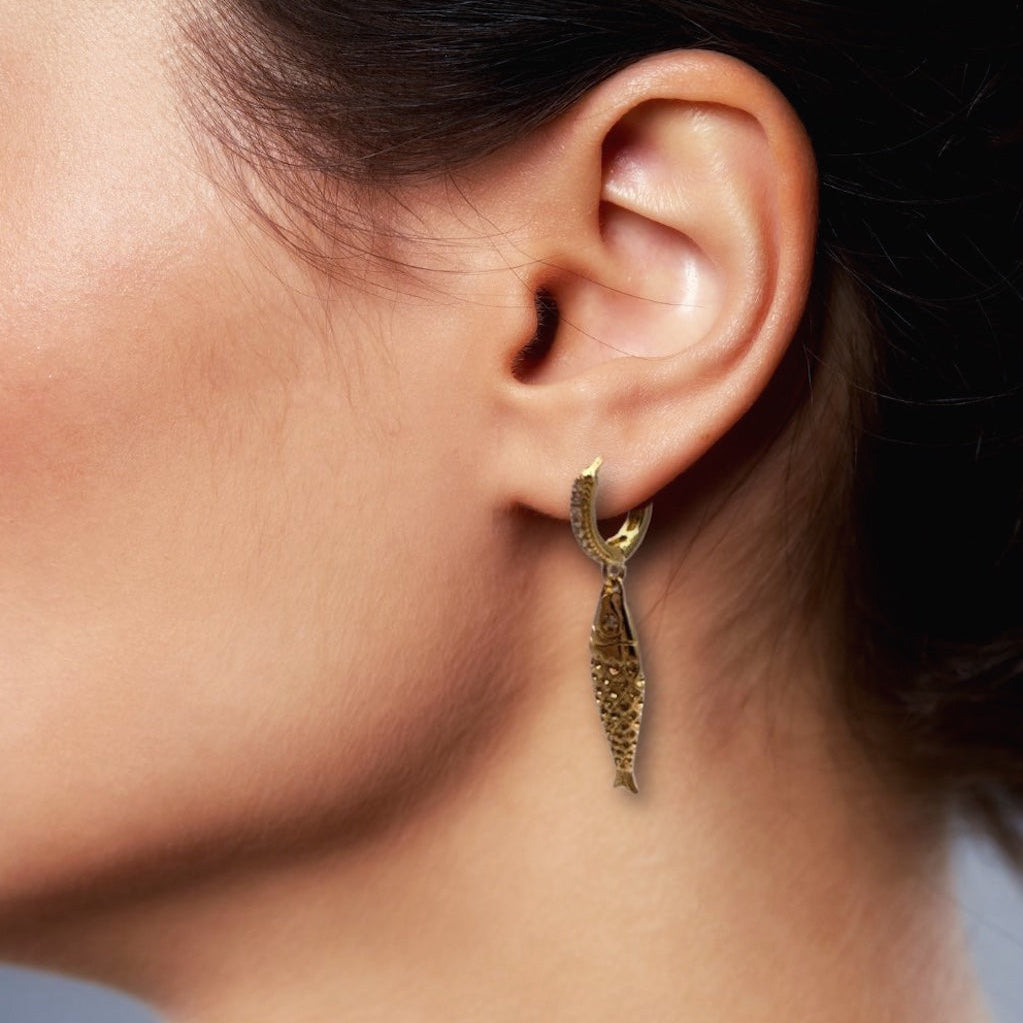 Boucles d’oreilles « poisson or »