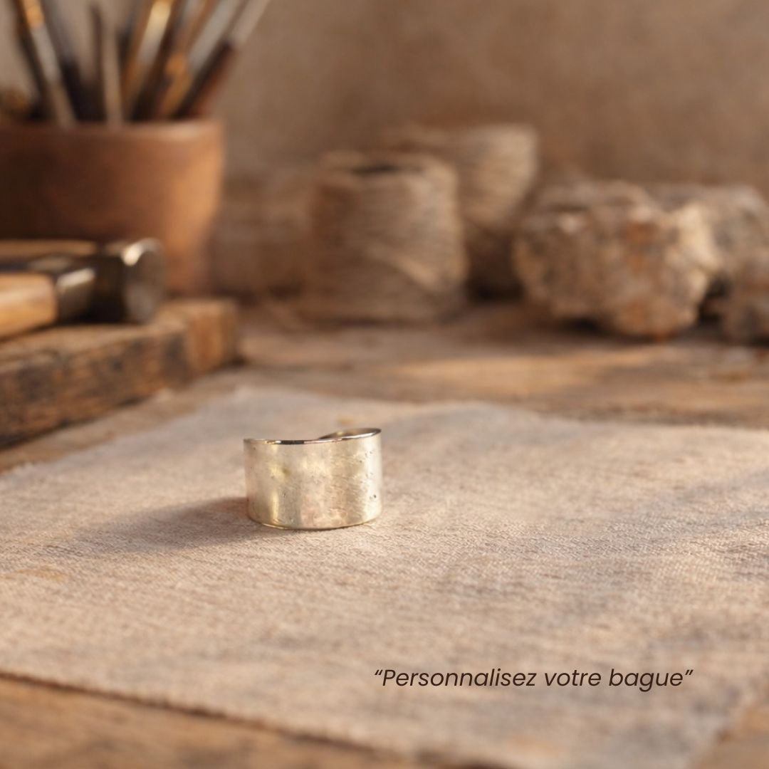Bague femme en argent à personnaliser créations belges