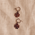 Boucles d'oreilles en plaqué or 3 microns Trèfle à 4 feuilles