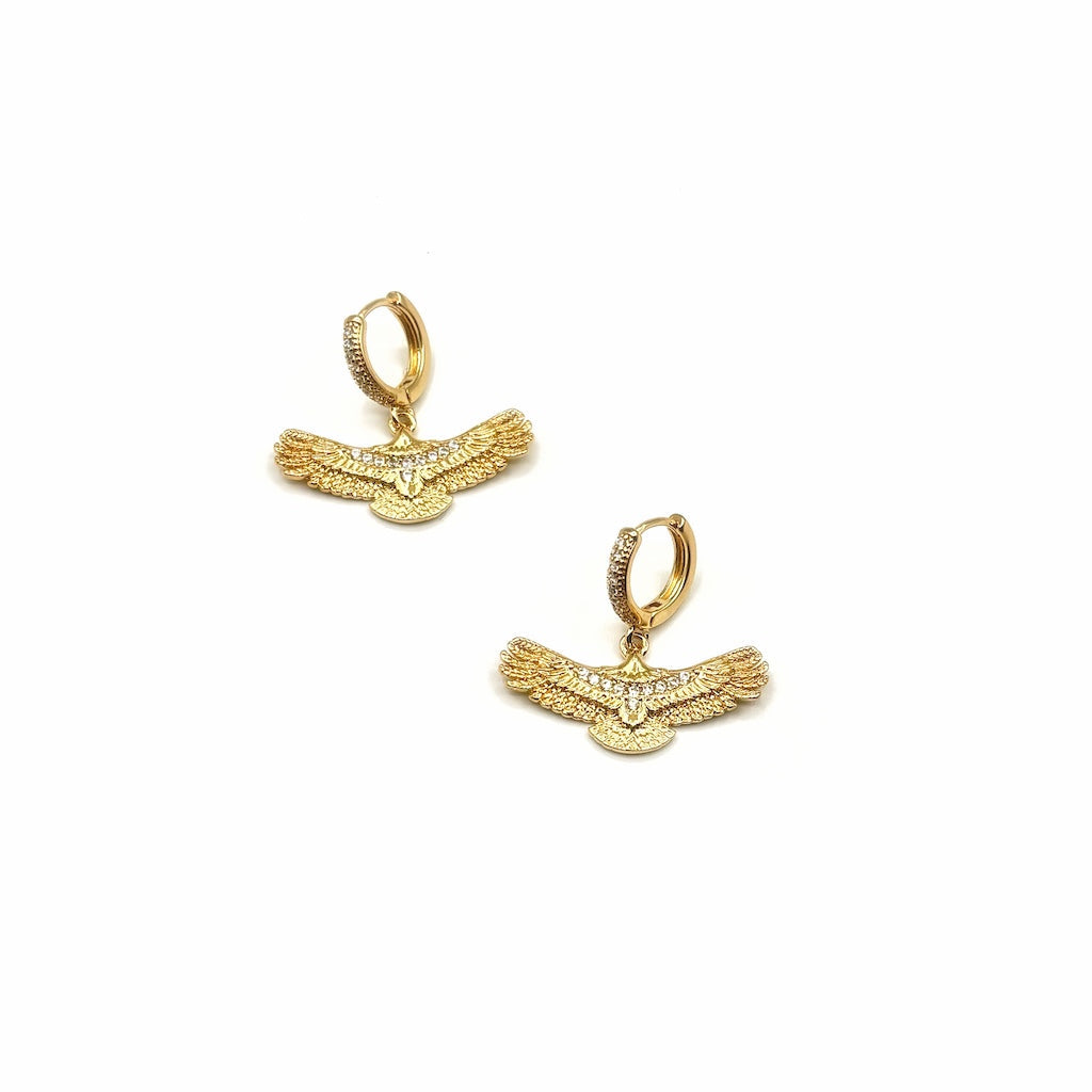 Boucles d’oreilles « Aigle Doré » – Collection TRÉSOR