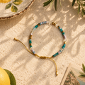 Bracelet en perles pour femme coloré et ajustable bijoux pour l'été