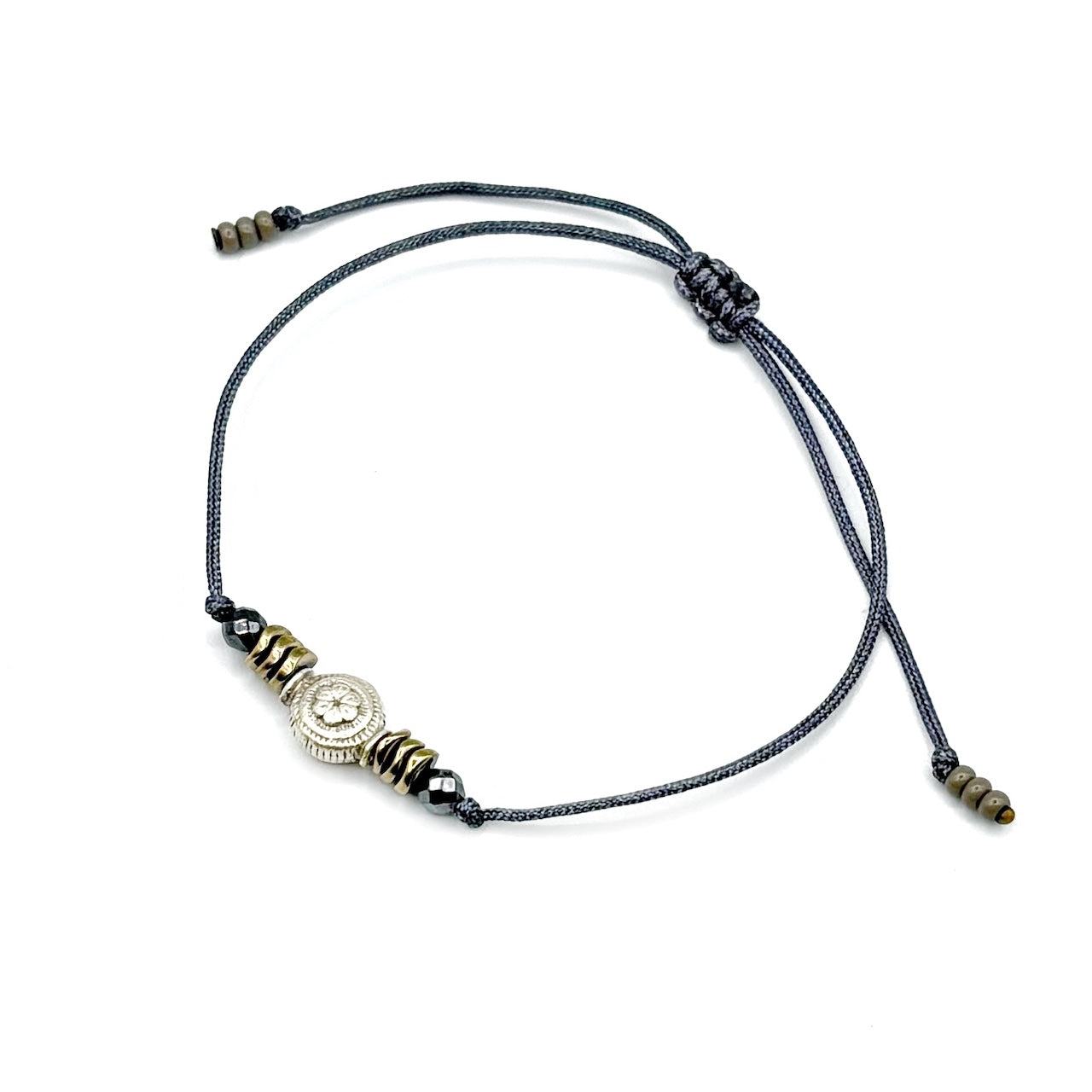 Bracelet Pépite – hématite et argent