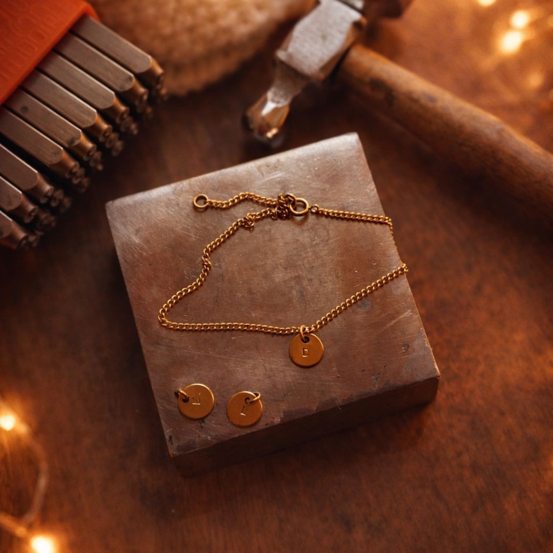 Artisanat belge bracelet initiale