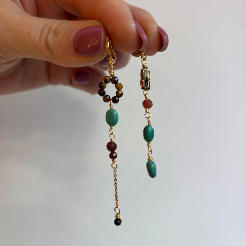 Boucles d'oreilles SIGNATURE turquoises