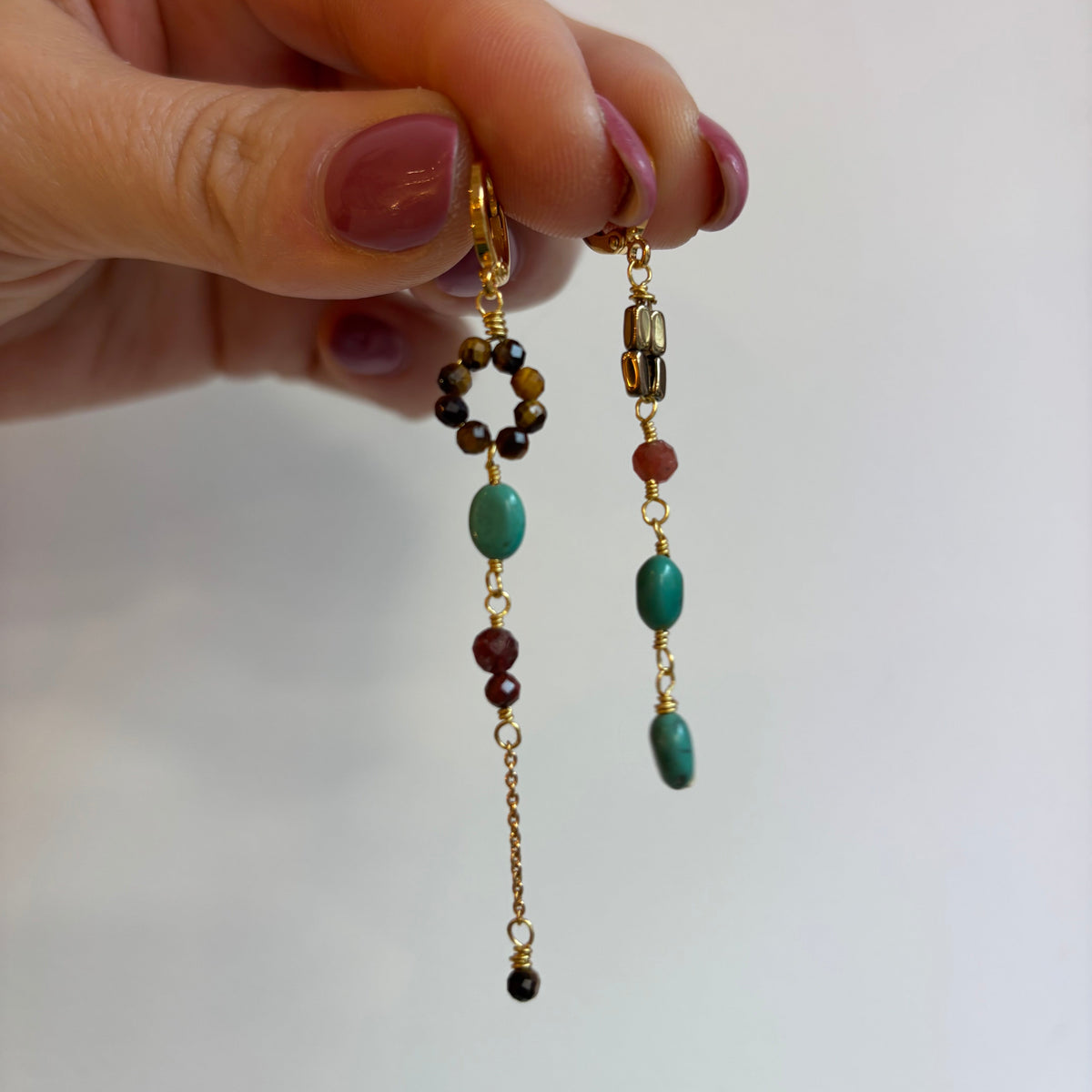 Boucles d'oreilles SIGNATURE turquoises