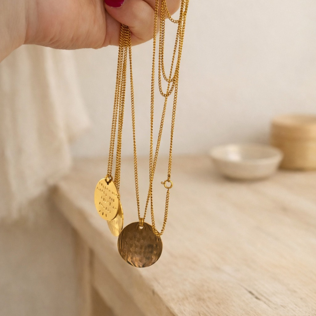 Collier fait main en belgique avec message inspirant