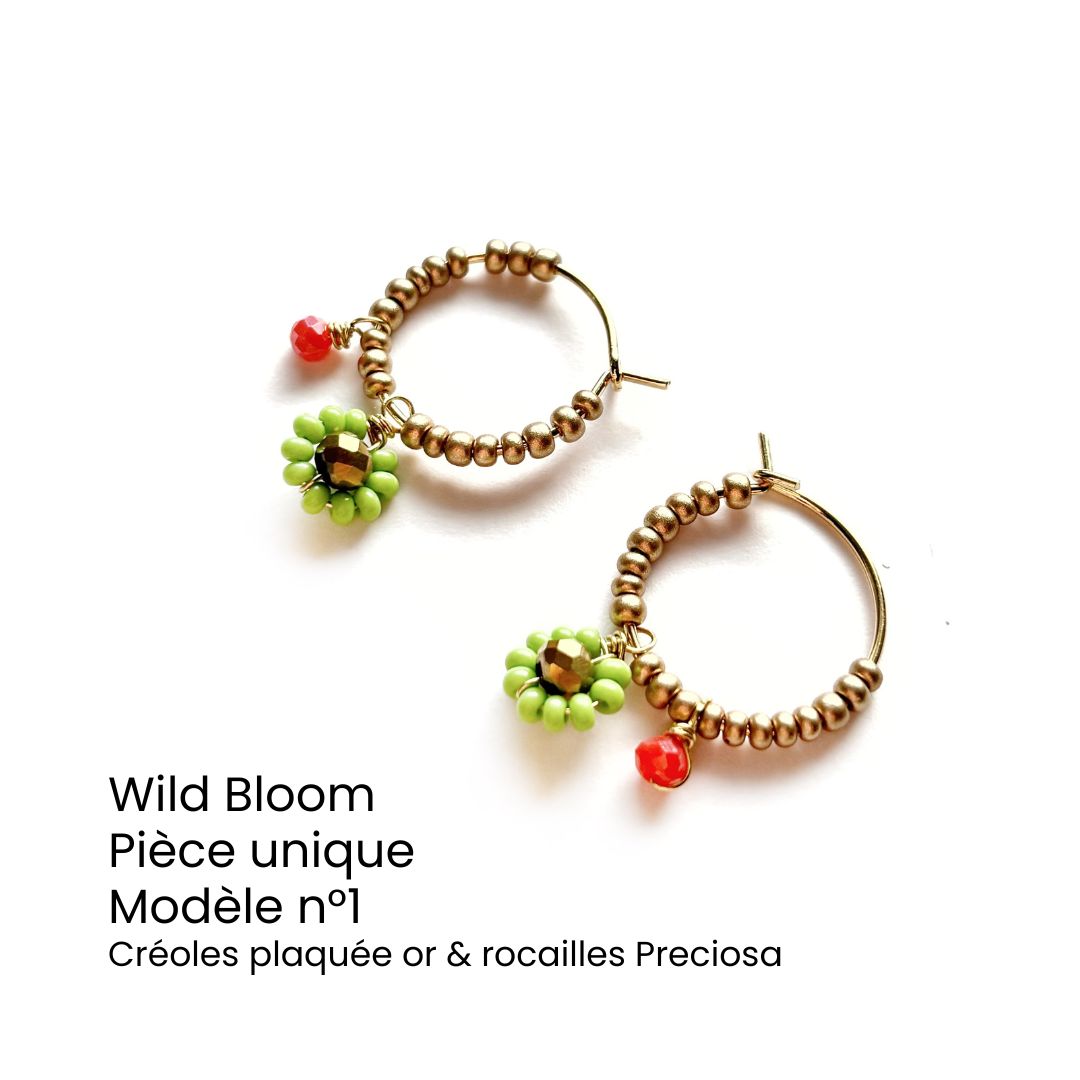 Créoles fleurs Wild Bloom