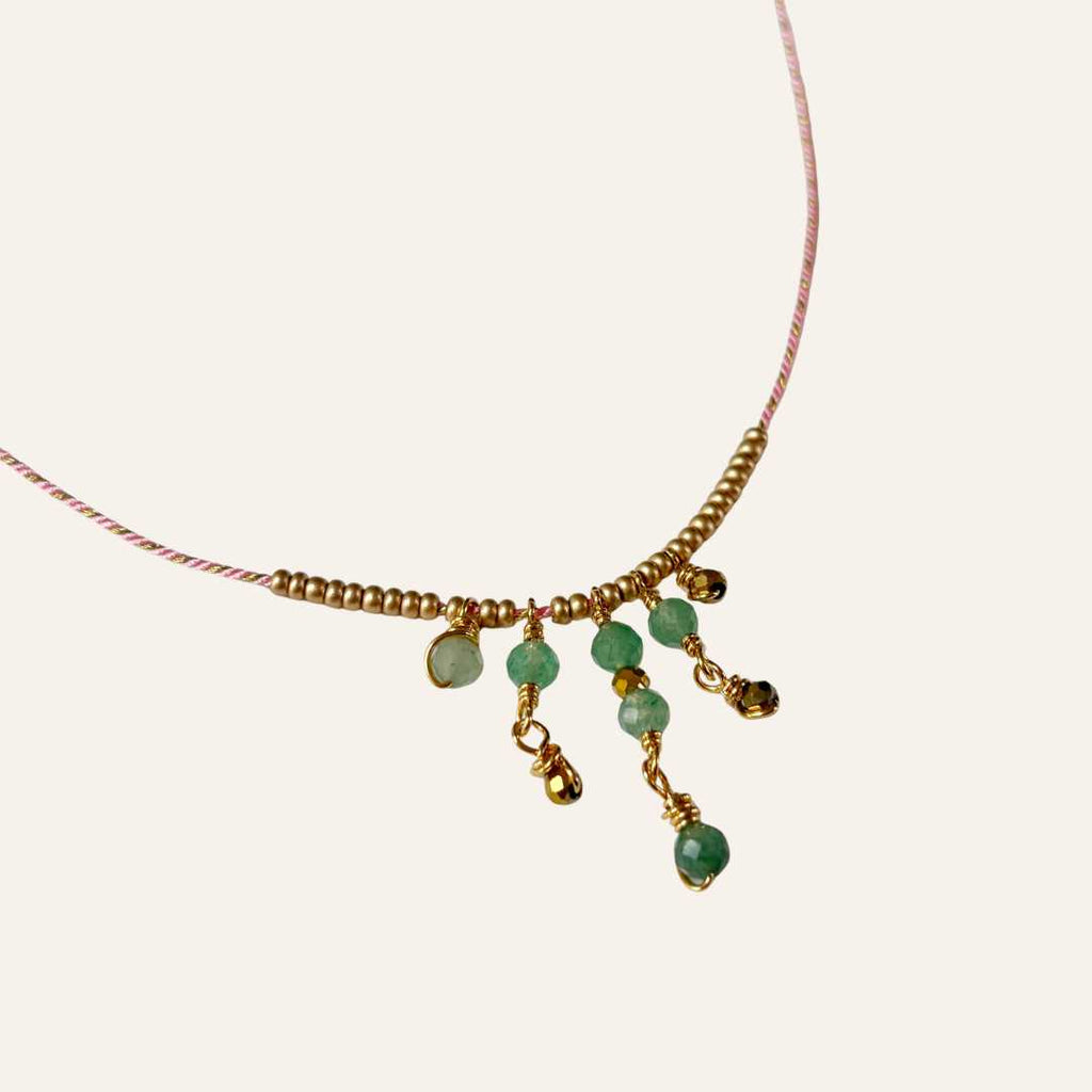 Collier Byzance en Aventurine