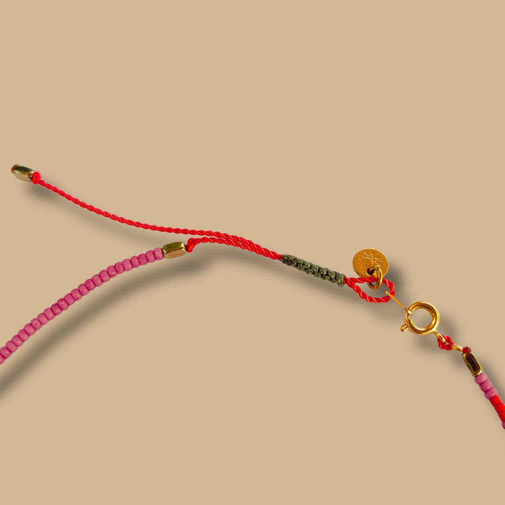 Collier HIPPY orange et violet