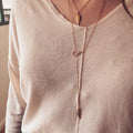 Collier long et fin en plaqué or 3 microns