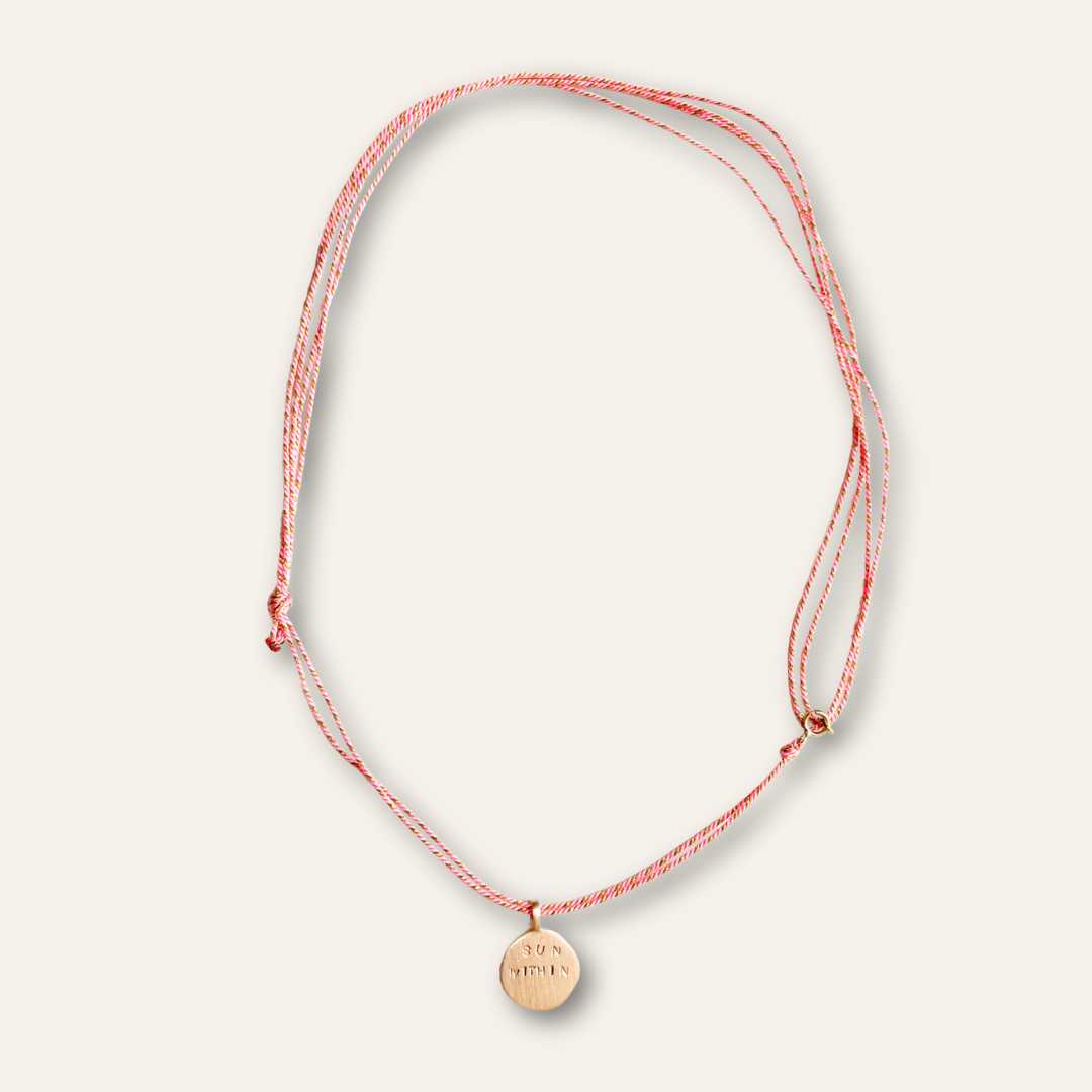 Collier message inspirant lien rose et doré pour l'été ajustable il convient à tout le monde idéal comme cadeau pour la fête des mamans