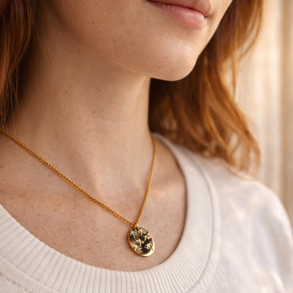 Bijou symbolique libellule transformation