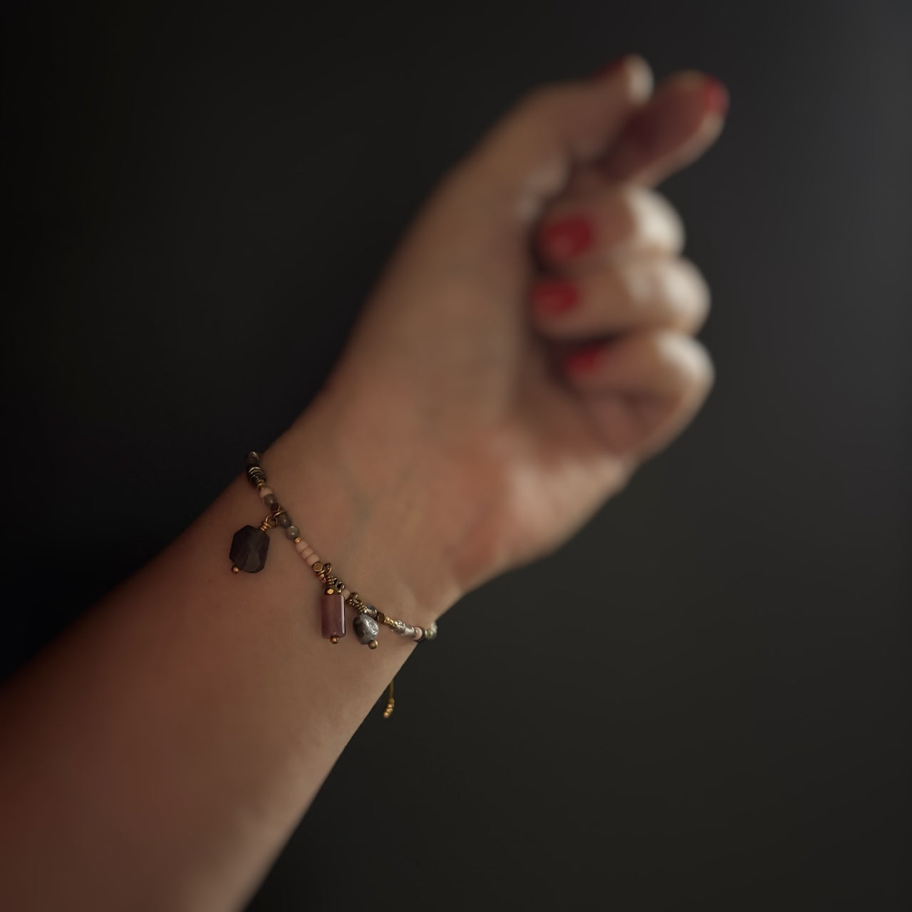 Bracelet TALISMAN · mix pierres et labradorite