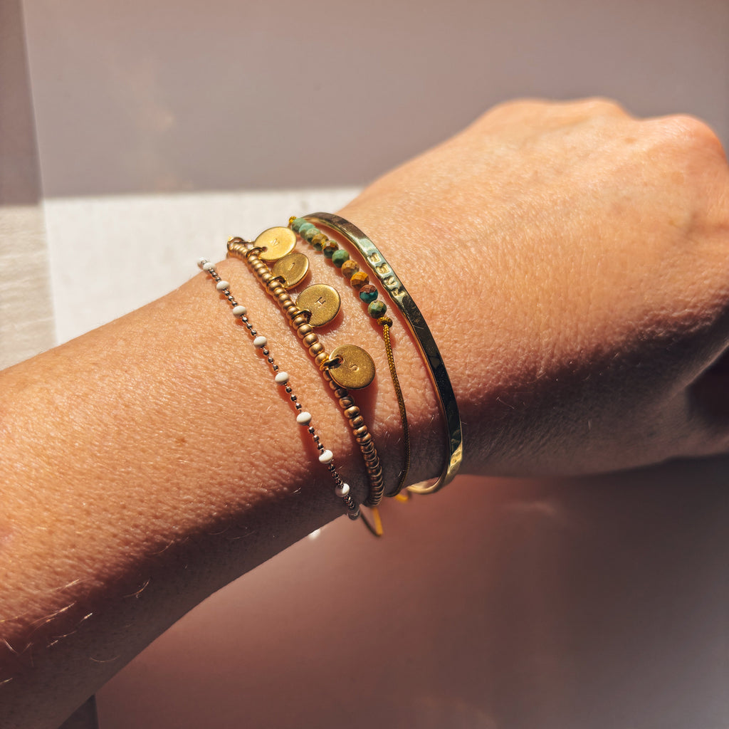 Bracelet doré à message (au choix)