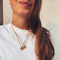 Collier Médaille message GOOD VIBES ONLY
