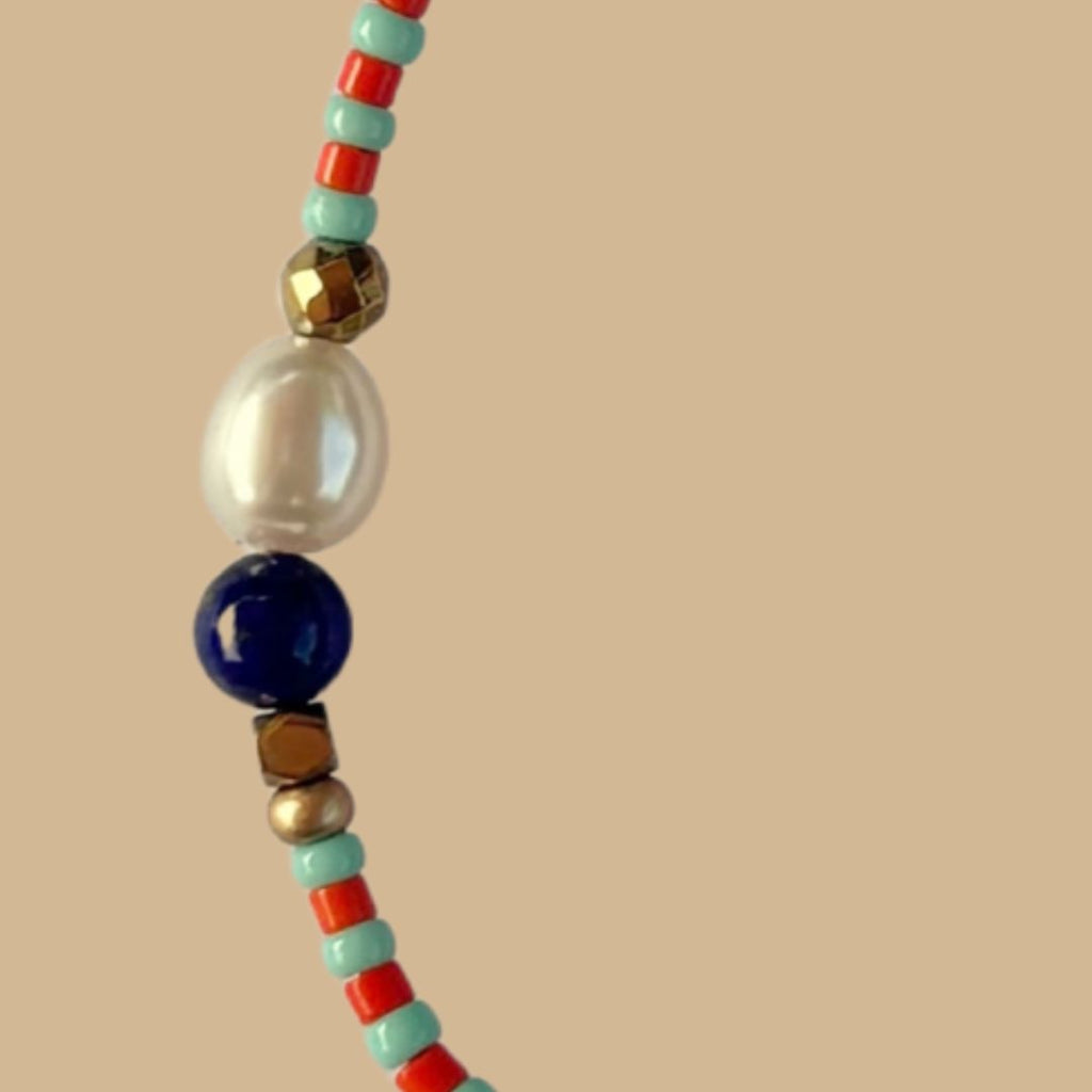 Bracelet Turquoises et orange HIPPY